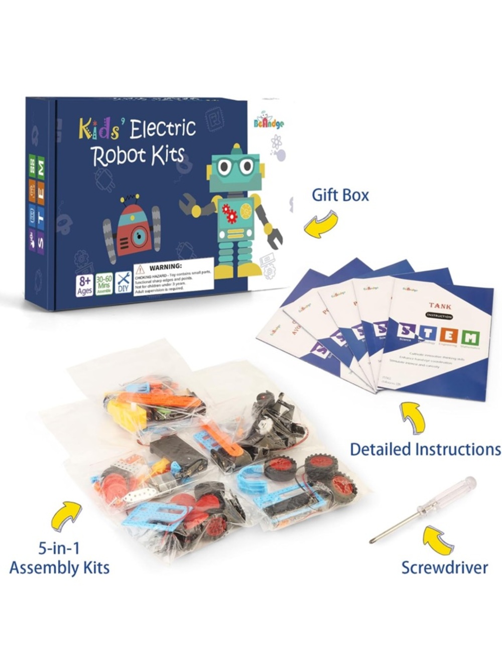 BeAndge Kids Electric Robot Kits - 5ct for 6+ ages - Picture 6 of 7